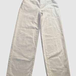 MADEWELL The Perfect Vintage Wide-Leg Crop Denim Stretch Jean Beige sz 23